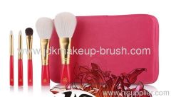 Attractive and Durable Makeup Brush Set with Red Acrylic Handle