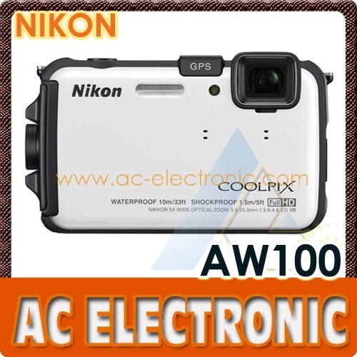 Nikon Coolpix AW100 Waterproof Digital Camera
