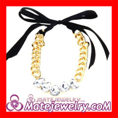 2013 Costume Jewelry Big Stone Necklace,Rhinestone Crystal Bib Collar