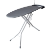 High glass metal mesh top ironing board with retracted plastic iron rest and Cable holder