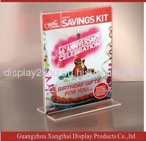 Vertical Double Sided Stand Up Acrylic Sign Holder