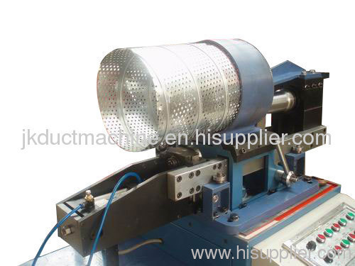 Spiral perforated duct machine