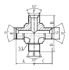 HYDRAULIC ADAPTOR FITTINGS CROSS ADAPTOR FITTINGS