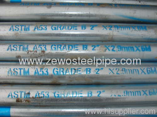 Galvanized Hot Rolled Round Seamless Steel Pipe