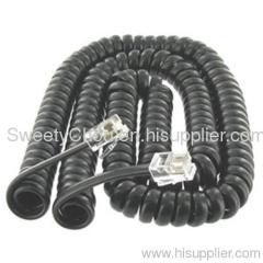 High quality high elasticity PU coiled spring cable