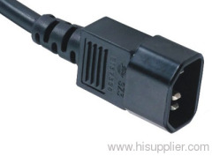 Power cord with IEC C14