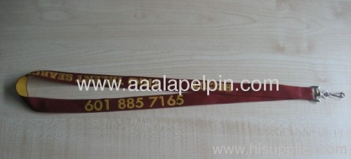 fabric woven logo lanyard