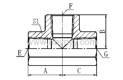 FEMALE TEE HYDRAULIC ADAPTOR FITTINGS TEE FITTINGS