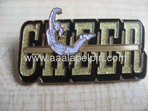 Fashion sport girl lapel pin
