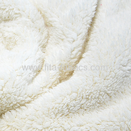 100% Polyester fake lamb fur fabric/berber fleece or polyester sherpa
