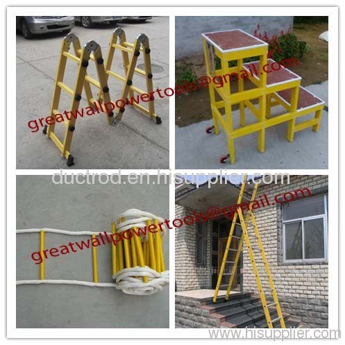material Two-section fiberglass ladders, Fiberglass insulating splice ladder
