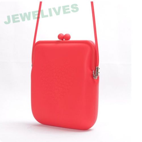 Silicone rubber purse with lace design