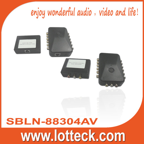 150m/480P 1×4Video+L/R Audio extender over lan cable cat5/5e