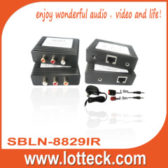 300m Digital Audio+L/R Audio+IR extender over lan cable Cat5