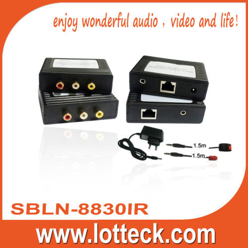 150m/480P Composite Video+L/R audio +IR extender over lan ca