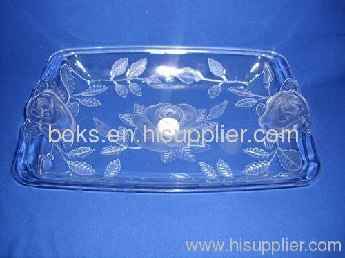 square transparent Plastic Fruit Plate Tray