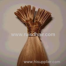 Brazilian virgin keratin stick/I tip hair extension, dark brown, silk straight