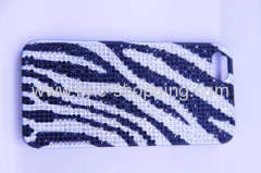 zebra stripe diamond pattern cell cover for iphone 5