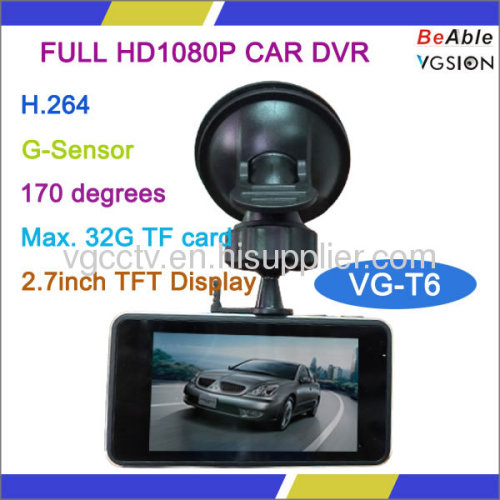 H.264 FULL HD1080P Mini Size CAR DVR with 2.7 inch LCD Display