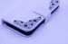 shiny diamond pattern phone leather case with card holder for iphone 5