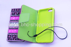 traditional style cover with card holder for iphone 5