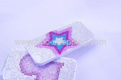 colorful grid pattern diamond cover for iphone 5