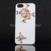 Luxury and Fashion Diamond Human skeleton Leather Cases For iPhone 5