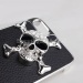 Luxury and Fashion Diamond Human skeleton Leather Cases For iPhone 5
