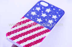 for iphone 5 flag diamond pattern skin case