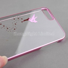 Cute Angel Pattern Transparent Electroplated Case Cover for iPhone 5
