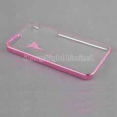 Cute Angel Pattern Transparent Electroplated Case Cover for iPhone 5