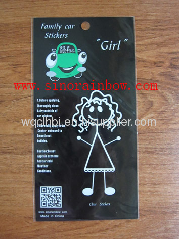 Custom personalized Family Car Sticker -- Girl