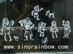 custom label 9 Characters Zombie Family Car Stickers