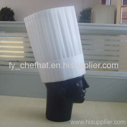 Disposable Paper Chef Hat Wood Pulp Paper Chef Cap