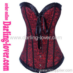 Red Flower Sexy Simple Corset