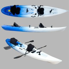 double sit on top kayak with PE material
