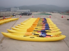 double sit on top kayak with PE material