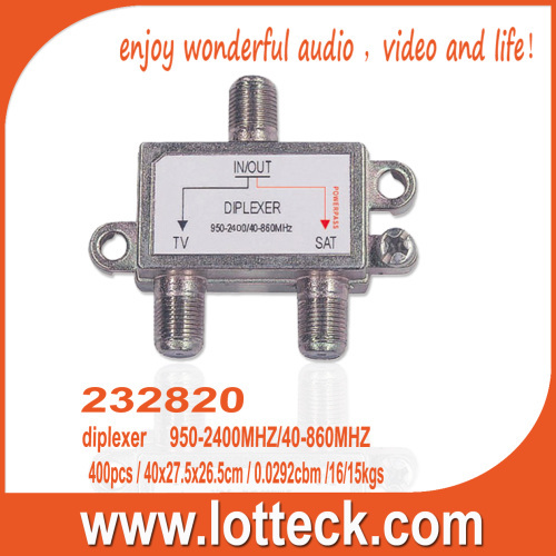 232820 combine UHF VHF antenna and satellite signal diplexer