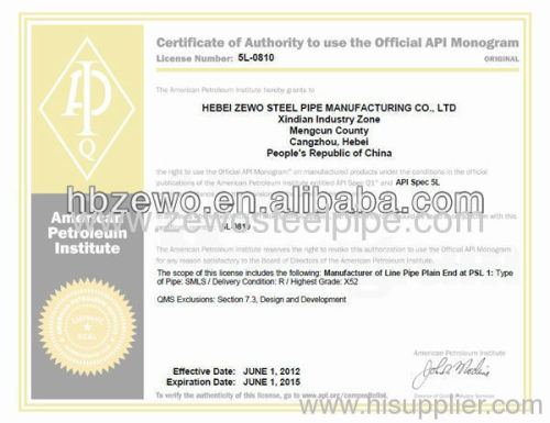 seamless carbon steel pipe with fluid transport