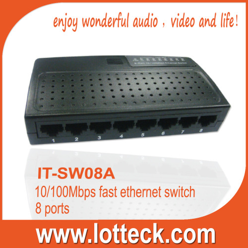 LOTTECK 8-Port Fast Ethernet Switch