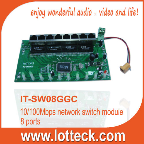 8 ports Network Switch Module with wire