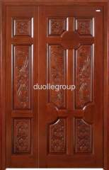 Hand Carved Entrance Doors with Side Lite