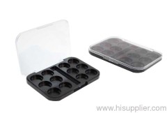 New design12 colours plastic eyeshadow box/cosmetic packing OEM