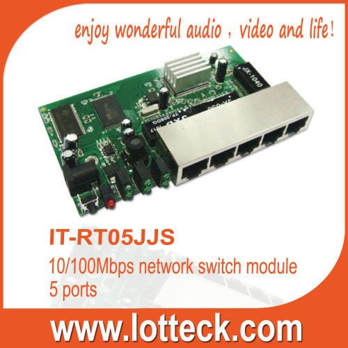 5 port 10/100Mbps broadband router module