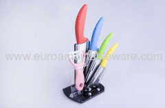 Ceramic Knife Set with Colorful Handle