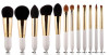12 pcs White Handle Makeup Brush Set