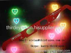 Heart fireworks glasses and diffraction glasses