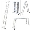 multipurpose ladder multifunctional ladder aluminium foldable ladder big hinges 3.7m 12rungs 4-section 3-rung 12.14feet