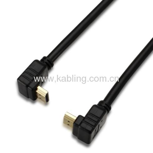 HDMI Cable 90° A Type Male To 90 ° A Type Male