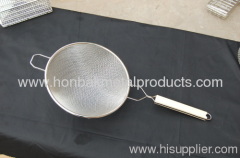 Tinned wire strengthen mesh strainer/ skimmer